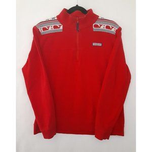 Vineyard Vines Fair Isle Whale Quarter Zip Pullover Women Size Large